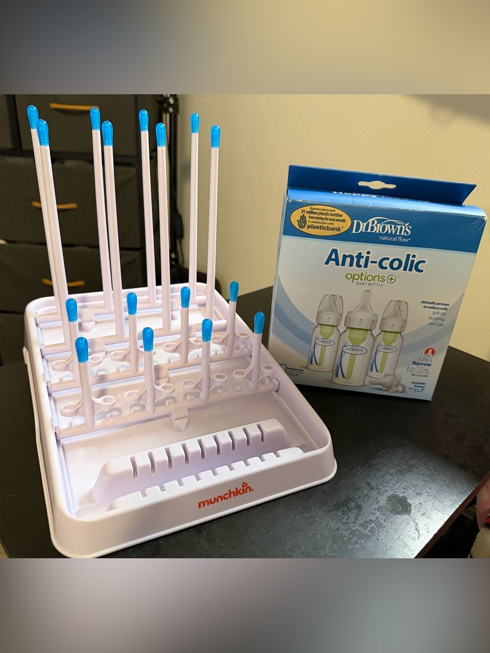 Munchkin Drying Rack & Dr. Brown's Baby Bottle ✖️no pacifier included✖️